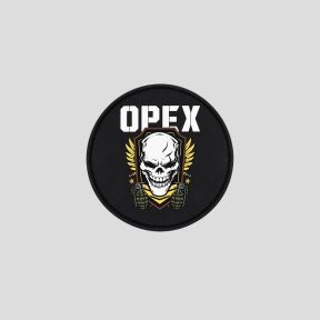 Patch PVC redondo Calavera Granadas - Negro - OPEX