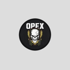 Patch PVC redondo Calavera Granadas - Negro - OPEX