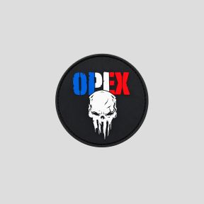 Patch PVC rotondo Teschio Francia - Nero - OPEX