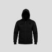 Militär-Sweatshirt Spider mit Reißverschluss und besticktem Klettverschluss Französische Armee - Schwarz - OPEX