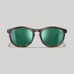 Occhiali da sole Bravo (lenti Captivate™ polarizzati e specchio Verde) - Marrone Maculato/Nero - Wiley X
