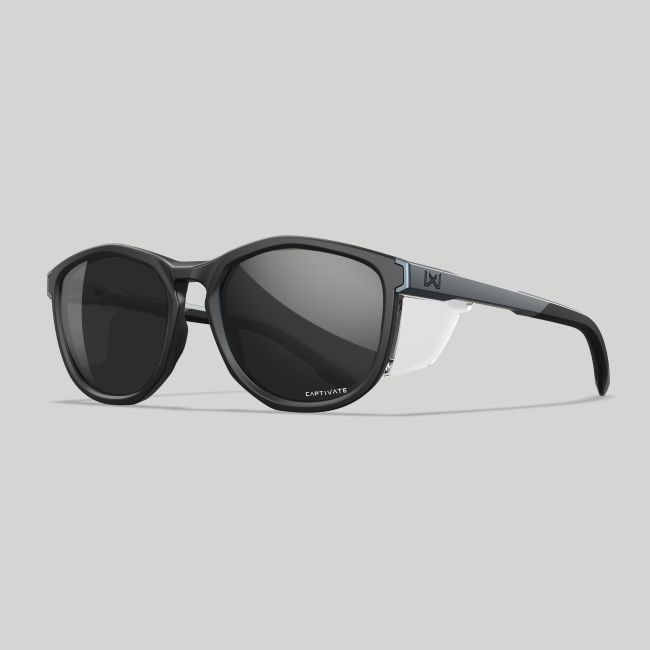 Lunettes de soleil Bravo (verres Captivate™ miroirs Noirs) - Noir/Gris - Wiley X