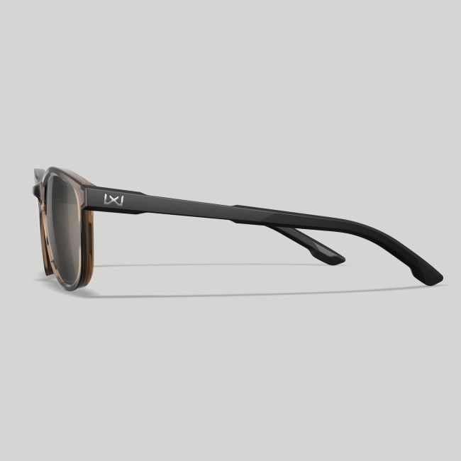 Occhiali da sole Bravo (lenti Captivate™ specchio Grigio Tungsteno) - Tan Trasparente/Nero - Wiley X