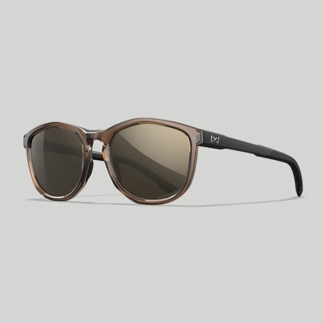Occhiali da sole Bravo (lenti Captivate™ specchio Grigio Tungsteno) - Tan Trasparente/Nero - Wiley X
