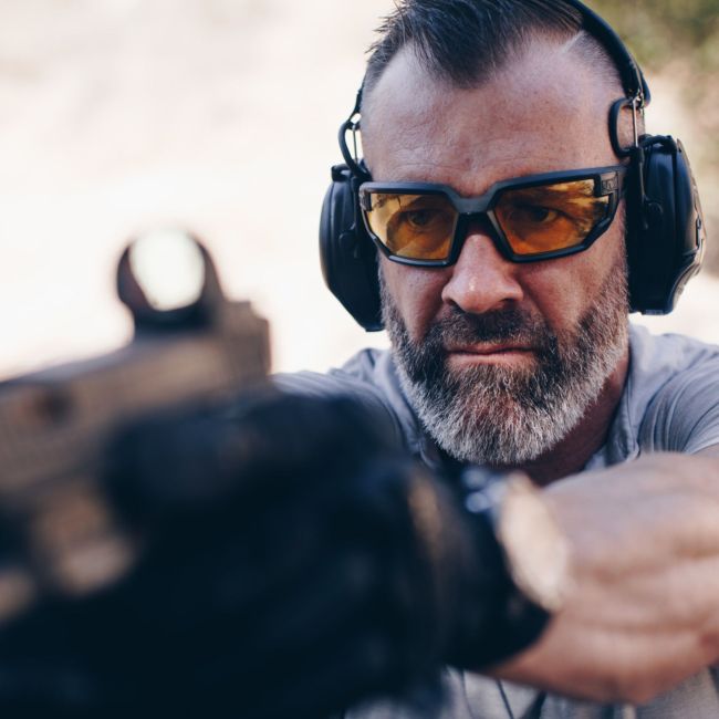 Ballistische Schutzbrille Type-X (Bernsteingläser) - Schwarz - Mechanix