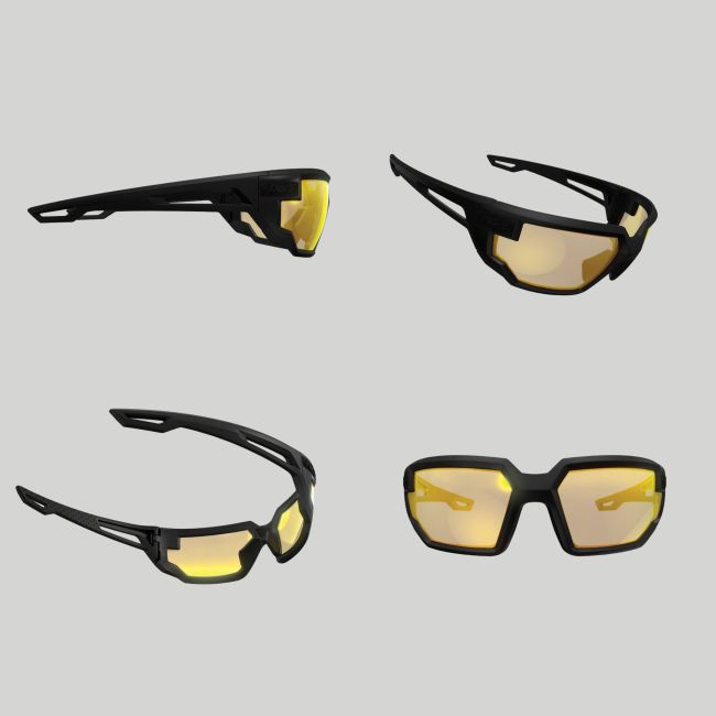Ballistische Schutzbrille Type-X (Bernsteingläser) - Schwarz - Mechanix