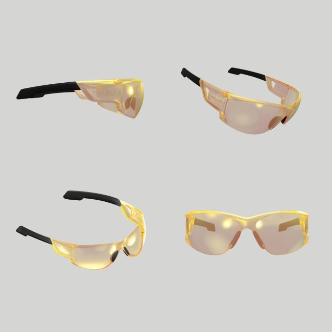 Ballistische Schutzbrille Typ-N (Bernsteingläser) - Gelb - Mechanix