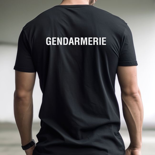 Koszulka z nadrukiem Gendarmerie - Czarny - Patrol Equipement