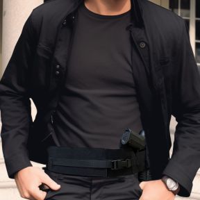Cinto de porte discreto com coldre - Preto - Patrol Equipment