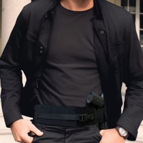Cinto de porte discreto com coldre - Preto - Patrol Equipment