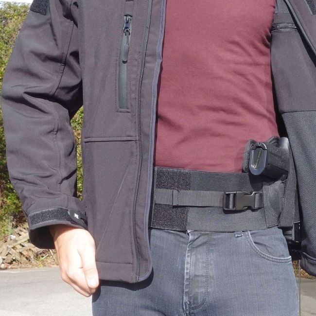 Discrete draagiem met holster - Zwart - Patrol Equipement
