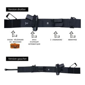 Dyskretny pas z kaburą - Czarny - Patrol Equipement