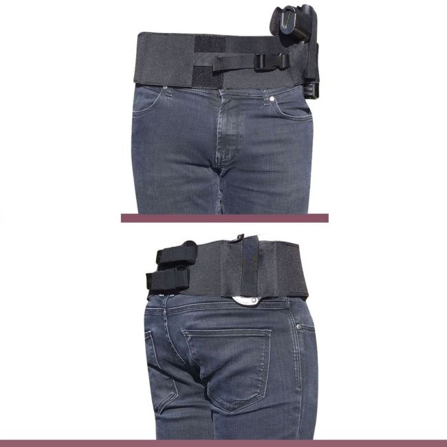 Ceinture port discret avec holster - Noir - Patrol Equipement