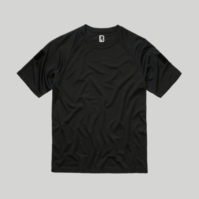 Quickdry T-Shirt mit Klettverschluss - Schwarz - Brandit