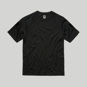 T-shirt Quickdry avec velcro - Noir - Brandit