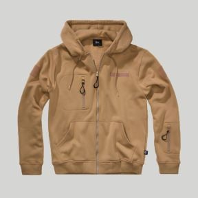 Sweat à capuche zippé tactique - Coyote - Brandit