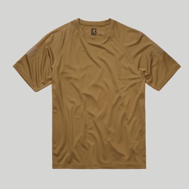 T-Shirt Quickdry mit Klettverschluss - Coyote - Brandit