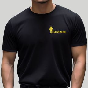 T-Shirt Siebdruck Gendarmerie Mobile - Schwarz - Patrol Equipement