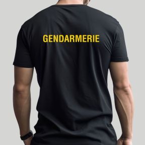 T-shirt sérigraphié Gendarmerie Mobile - Noir - Patrol Equipement