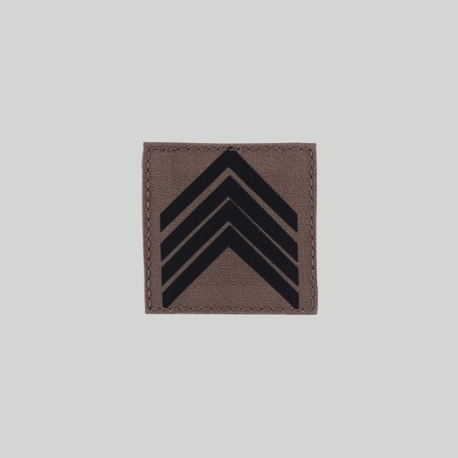 Galon de poitrine Tissu avec velcro Armée de Terre basse visibilité - Sergent-Chef BM2