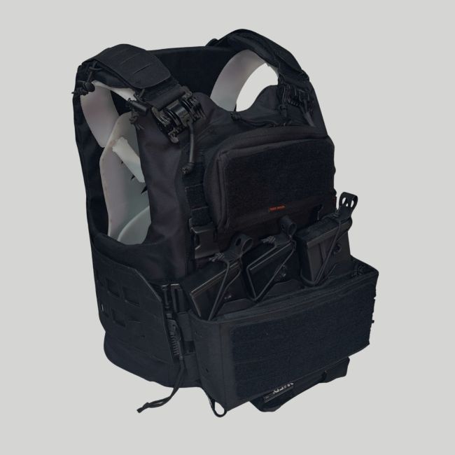 Chest rig VDK Gen.2 com 2 fivelas fêmeas QASM 1''/25mm - Preto - Tiger Tailor
