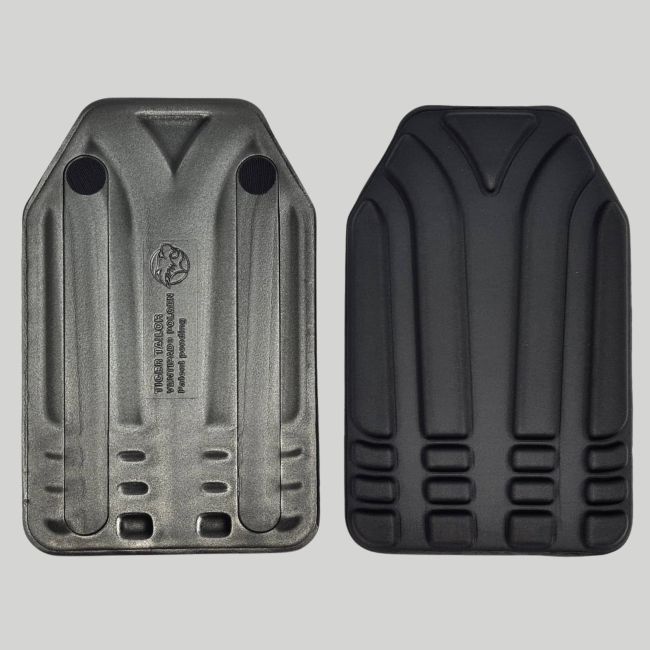Par de almofadas Ventipads para porta-placas Polgen/Platiger - Preto - Tiger Tailor