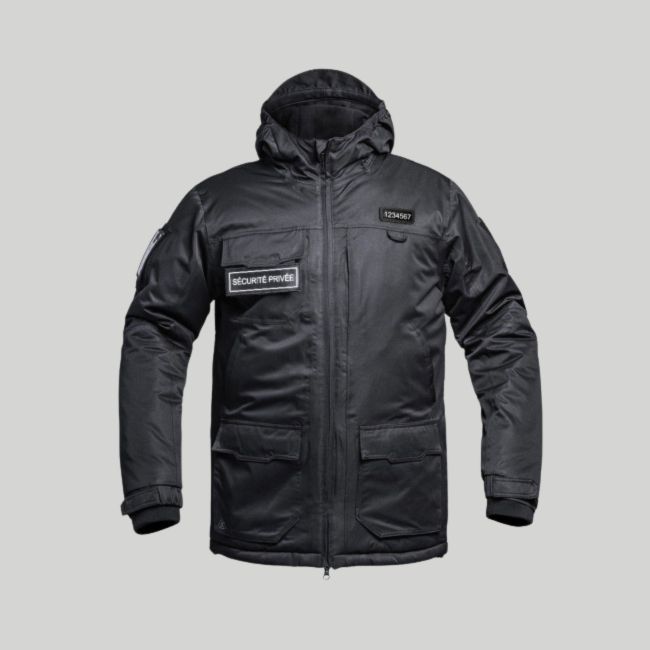 Hardshell parka met flap Privébeveiliging WF 150 Sécu-One - Zwart - A10 Equipment
