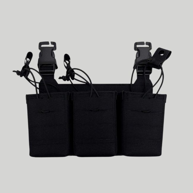 Panel modular Fastex triple portacargador para fusiles de asalto - Negro - Tiger Tailor
