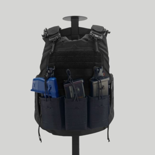 Panneau modulaire Fastex triple porte-chargeur pour fusils d'assaut - Noir - Tiger Tailor