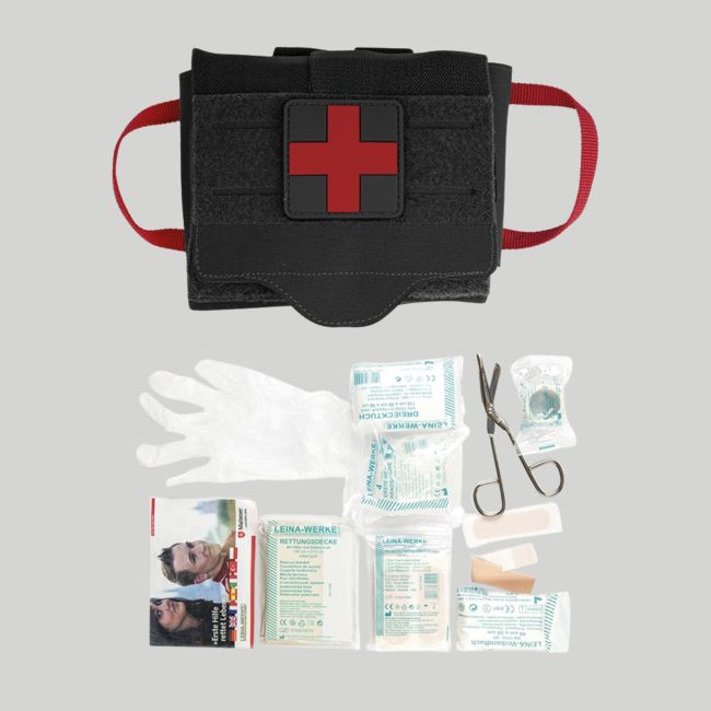 IFAK Quick Draw tas gevuld (25 stuks) - Zwart - Mil-Tec