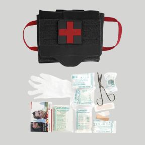 Tasca IFAK Quick Draw completa (25 pezzi) - Nero - Mil-Tec