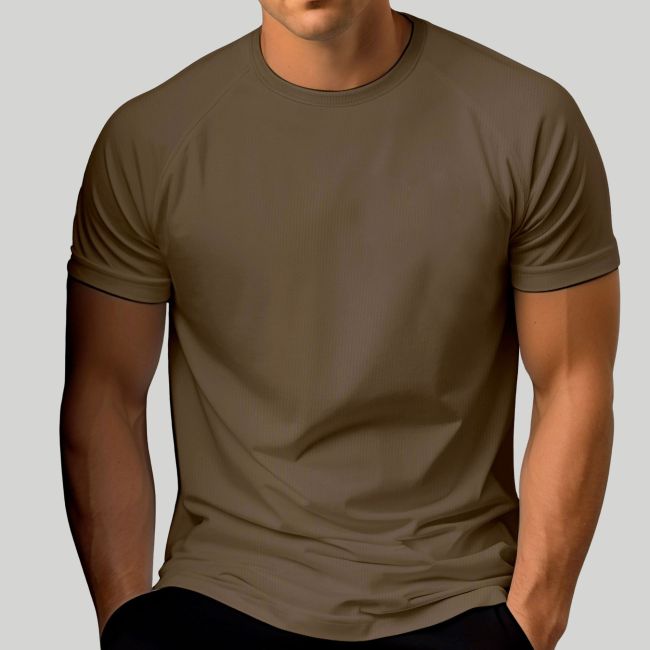 T-shirt à manches courtes Félin (coupe raglan) en mesh - Coyote - OPEX