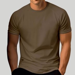 T-shirt de mangas curtas Félin (corte raglan) em mesh - Coyote - OPEX