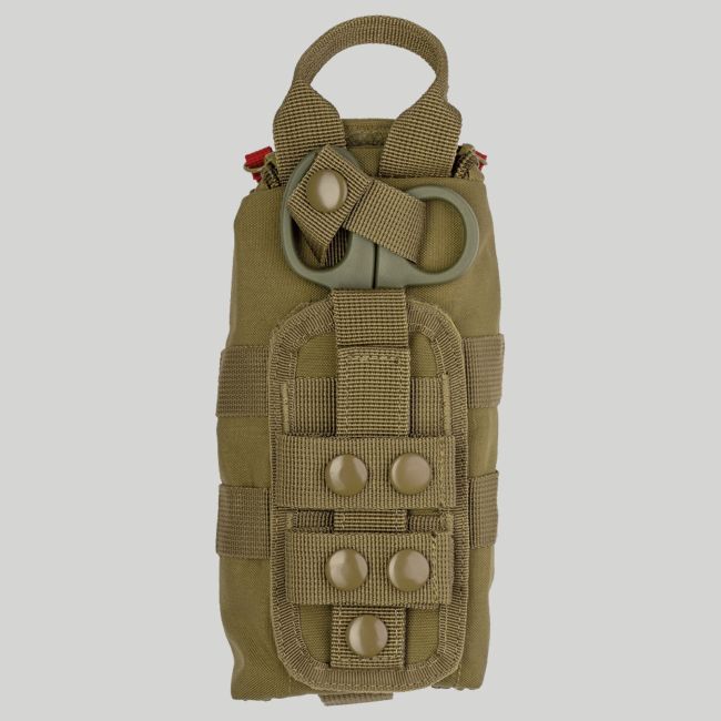 Pochette IFAK Rapid remplie (28 pièces) avec ciseaux - Vert Olive - Mil-Tec
