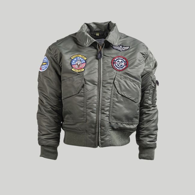 CWU-Jacke mit Kinder-Abzeichen - Olivgrün - Mil-Tec