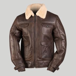 Blouson en cuir pilote US Navy A4 - Mil-Tec