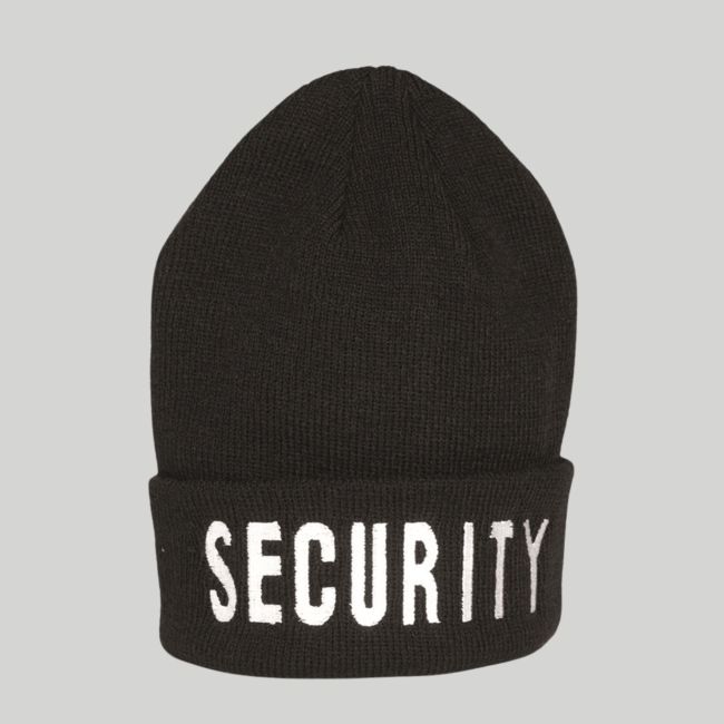 Gorro bordado SECURITY - Negro - Mil-Tec
