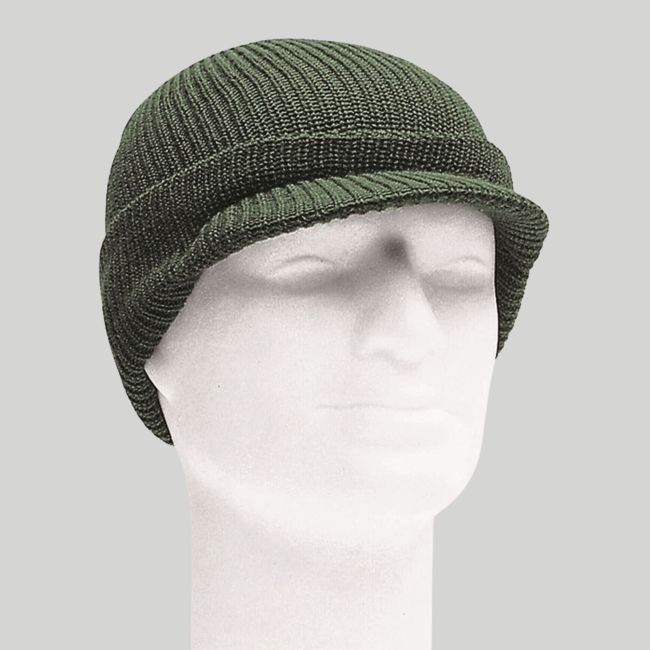 Gorro US em lã com pala - Verde Oliva - Mil-Tec