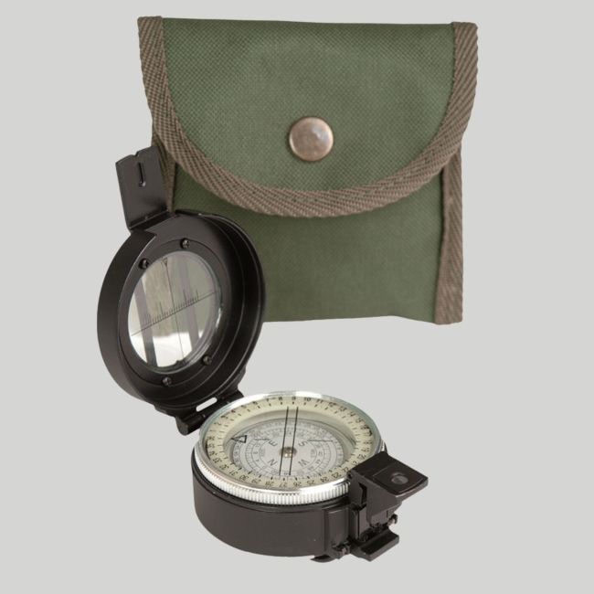 Bussola lensatica britannica con custodia - Verde Oliva - Mil-Tec