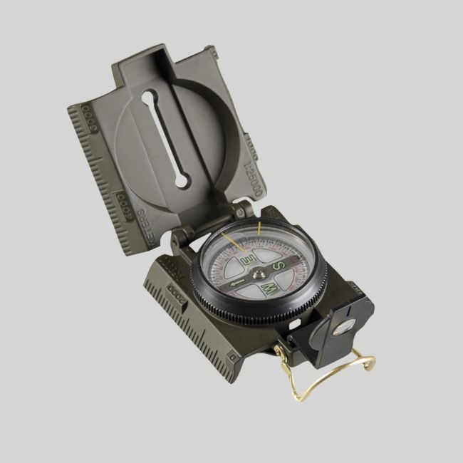 Boussole métallique US avec éclairage LED - Vert Olive - Mil-Tec