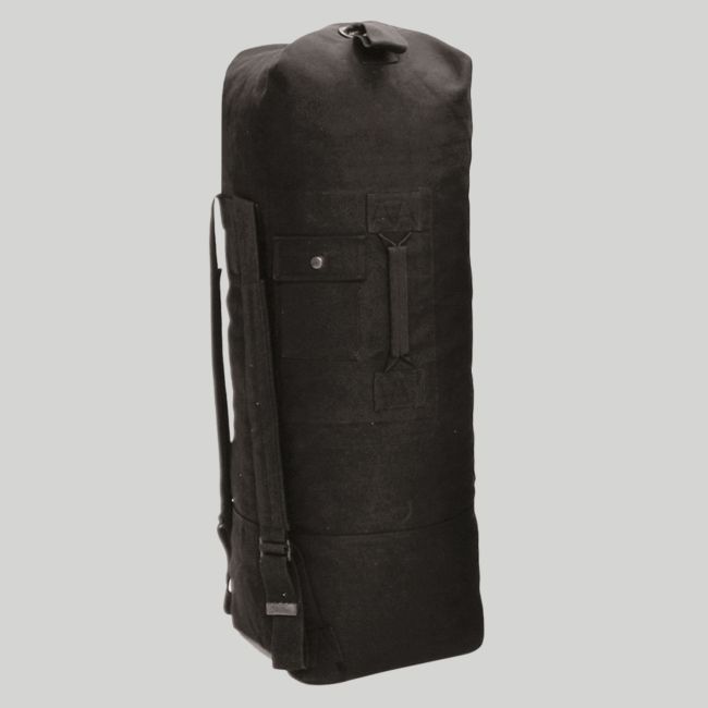 Borsa da viaggio con spallacci in cotone Marine US 75L - Nero - Mil-Tec