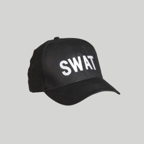 Boné de baseball bordado SWAT - Preto - Mil-Tec