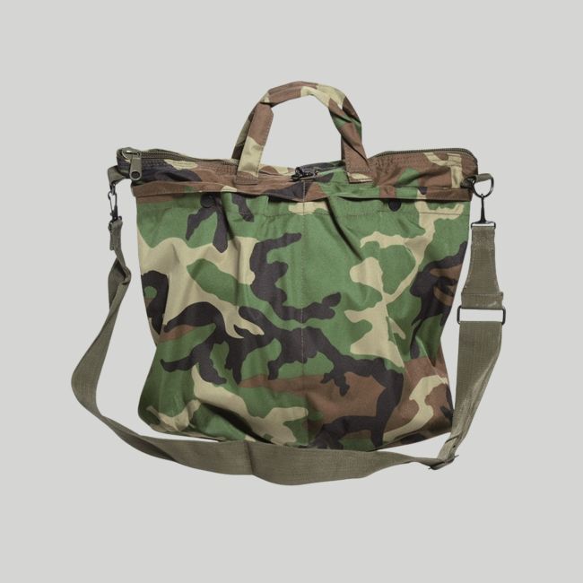 Mochila para capacete de piloto US com alças - Woodland - Mil-Tec