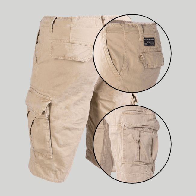 Short Vintage gewassen - Khaki - Mil-Tec