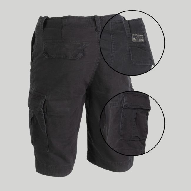 Short Vintage slavato - Nero - Mil-Tec