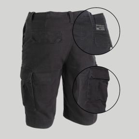 Short Vintage délavé - Noir - Mil-Tec