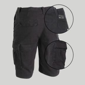 Vintage Washed Short - Schwarz - Mil-Tec