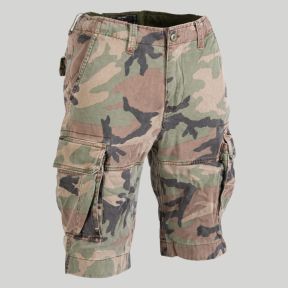 Short Vintage gewassen - Woodland - Mil-Tec