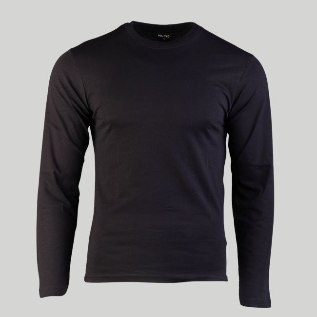 Camiseta de manga larga - Negro - Mil-Tec