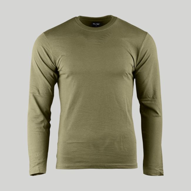 T-shirt de mangas compridas - Verde Olive - Mil-Tec